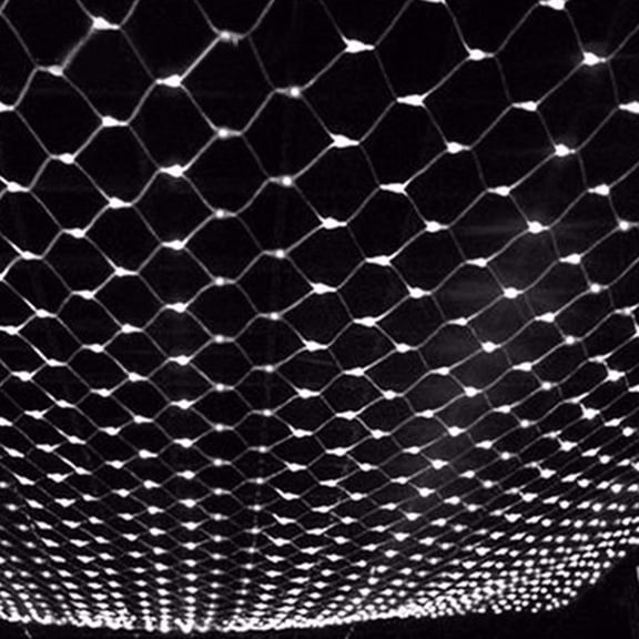 4.9 FT x 4.9 FT Christmas Net Lights, 96 LED 8 Modes Plug in, Waterproof LED Net Mesh Fairy String Decorative Lights for Outdoor Bushes Garden Party Xmas Tree,Cool White