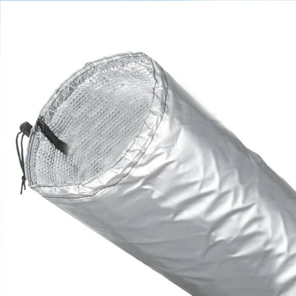 4.9 Ft Multi-Layer Thermal Portable AC Exhaust Hose Insulation Sleeve, Waterproof Flame Retardant Oxford Cloth, Adjustable Length Heat Protection Cover for Air Conditioner Vent Hoses