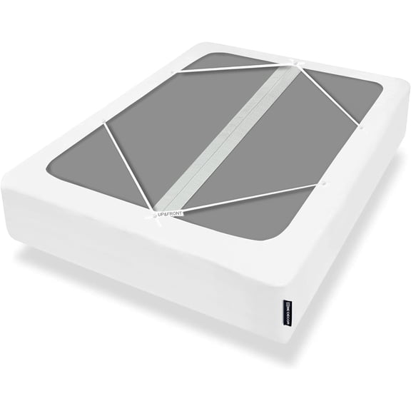 4-9 Inces Split Box Spring Coer King Size Wite wit Stretcy Jersey Fabric Bed Frame Coer Wrap Around 4 Sides Elastic Bed Skirt Alternatie Boxspring Coer King/Cal King