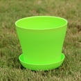 thumbnail image 1 of 4.9 Inch Plastic Planters Flower Plant Pots Multi Color Flower Seedling Nursery Pots Thick Outdoor Indoor Plants for Your Room, Office, Garden Decor with Pallet, 1 of 5