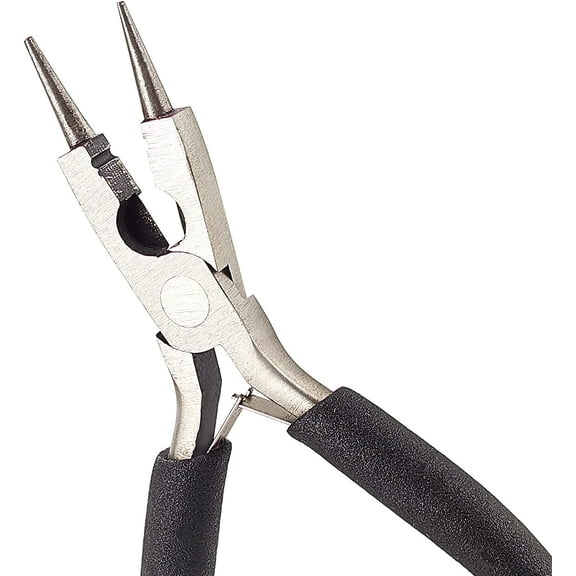 4.9 Inch Round Nose Pliers Wire Cutter 4-in-1 Mini Precision Pliers Wire Bending Side Cutter Tools