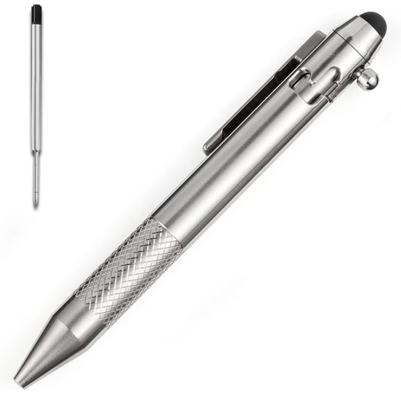 4.9'' Titanium Touch Screen Bolt Action Pen