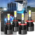 thumbnail image 1 of 4× 9005 H11 Truck LED Headlights Bulbs High Low Beam Kit For Peterbilt 388 389, 1 of 12