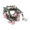 thumbnail image 1 of 4.92 Feet Artificial Flower String Lights Battery Operated Rose Vine Floral Garland with 20 LED Fairy Lights, Silk Hanging Pink Flower for Garden Wedding Table Decor or Valentine's Day Decorations, 1 of 8