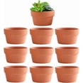 thumbnail image 1 of 4.92 Inch Shallow Pots,Ceramic Clay Cactus/succlent Container with Drain Hole,Small unglazed Planter for Indoor/Outdoor Plants, Crafts,10PCS, 1 of 5