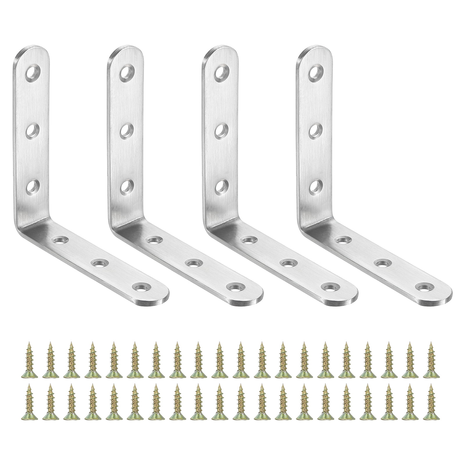 4.92 x 2.95 Inch Stainless Steel Corner Braces L Shaped Angle Bracket ...