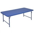 thumbnail image 1 of 4.93-Foot Kid's Blue Plastic Folding Activity Table - Play Table, 1 of 12