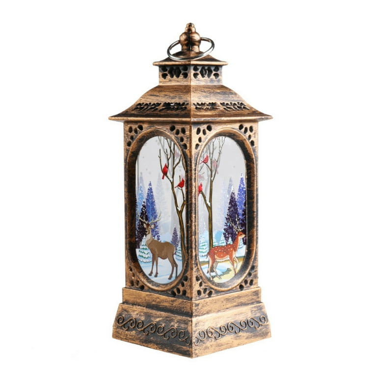 Rustic Christmas Decor Lantern Battery Operated LED Candle Lamp Seasonal Decorations Rustic Christmas Decor Lantern Battery Operated LED Candle Lamp Seasonal Decorations