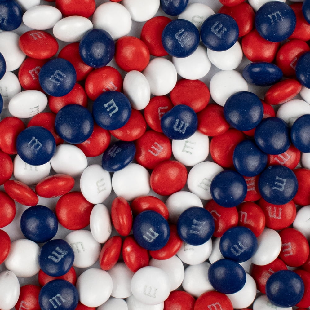 4.95 lbs Patriotic Candy M&M's Red, White & Blue Chocolate Bulk Candy  (Approximately 2,475 Pcs)