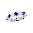 thumbnail image 1 of 4.96 (Ctw) Lab-Created Blue and White Sapphire Ring in Sterling Silver for Women, 1 of 6