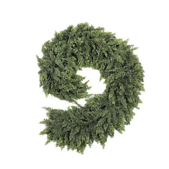 4.9FT Christmas Cedar Garland - Thick Real Touch Pine Garland - Realistic Cypress Garlands Christmas Decorations for Mantel Table Stairs Porch - Outdoor Indoor Christmas Holiday Decorations