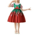 thumbnail image 1 of 4-9T Girls Christmas Princess Gown Dress Ugly Xmas Swing Party Casual Dress, 1 of 7