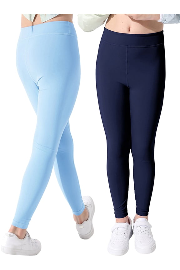 4-9Y Girls Yoga Pants Footless Training Leggings Kids Althletic Dance Running Tight Joggers