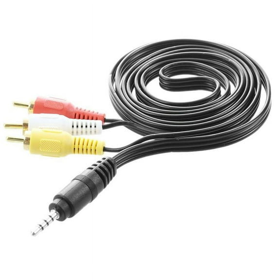 4.9ft Long 3.5mm Jack to 3 RCA Male Adapter AV Extension Cable for TV