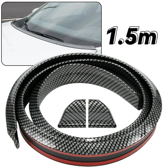 4.9ft 3D Carbon Fiber Car Rear Wing Lip Spoiler Tail Trunk Roof Trim Luxury Kit