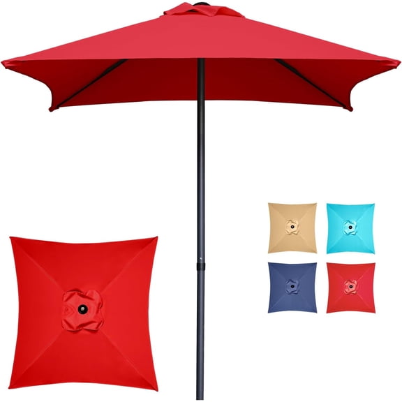 4.9ft Mini Square Patio Umbrella - UV 50+ Waterproof & Easy Setup | Outdoor Table Umbrella for Deck, Balcony, Garden, Lawn, Backyard, Market