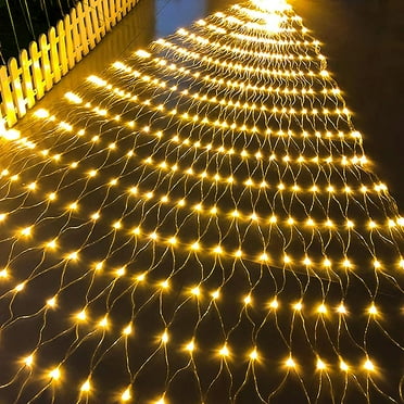 4.9ft x 4.9ft 96 LED Connectable Christmas Net Lights, Outdoor 8 Modes Low Voltage Mesh Fairy String Lights for Christmas Trees, B