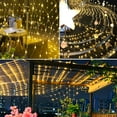 thumbnail image 1 of 4.9ft x 4.9ft 96 LED Mesh Net String Lights Christmas Fairy String Lights Outdoor Plug in String Light For Xmas Party Wedding Holiday Decor,Warm White, 1 of 5