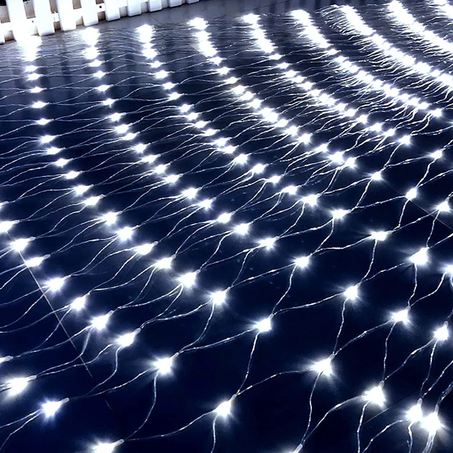 4.9ft x 4.9ft 96 LED Connectable Christmas Net Lights, Outdoor 8 Modes