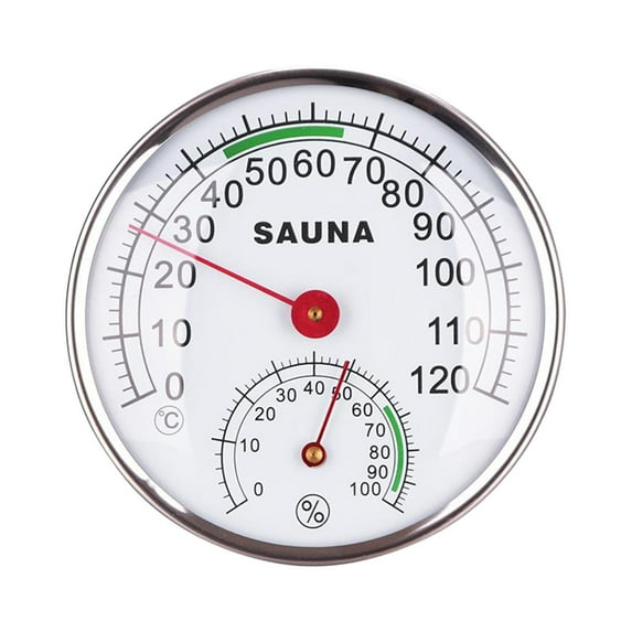 4.9inch Round Sauna Hygrothermograph Hygrometer Humidity and Temperature Measurement Meter 0-12℃ for