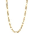 thumbnail image 1 of 4.9mm 14k Yellow Gold Plated Flat Figaro Chain Necklace, 24 inches + Gift Box, 1 of 7