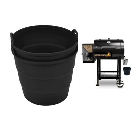 4.9x3.5x4.1In Reusable Silicone Drip Tray Grill Liner Accessories,2Pcs Black Replacement Collapsible Grill Drip Pans Bucket Liner for Traeger