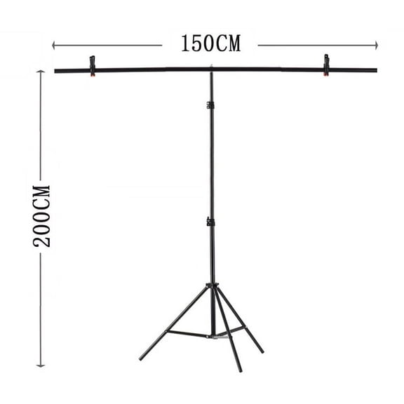 4.9x6.6FT T-Shape Backdrop Stand | Adjustable Photo Studio Background Stand with Clamps | Party, Wedding, and Event Photography Support Kit