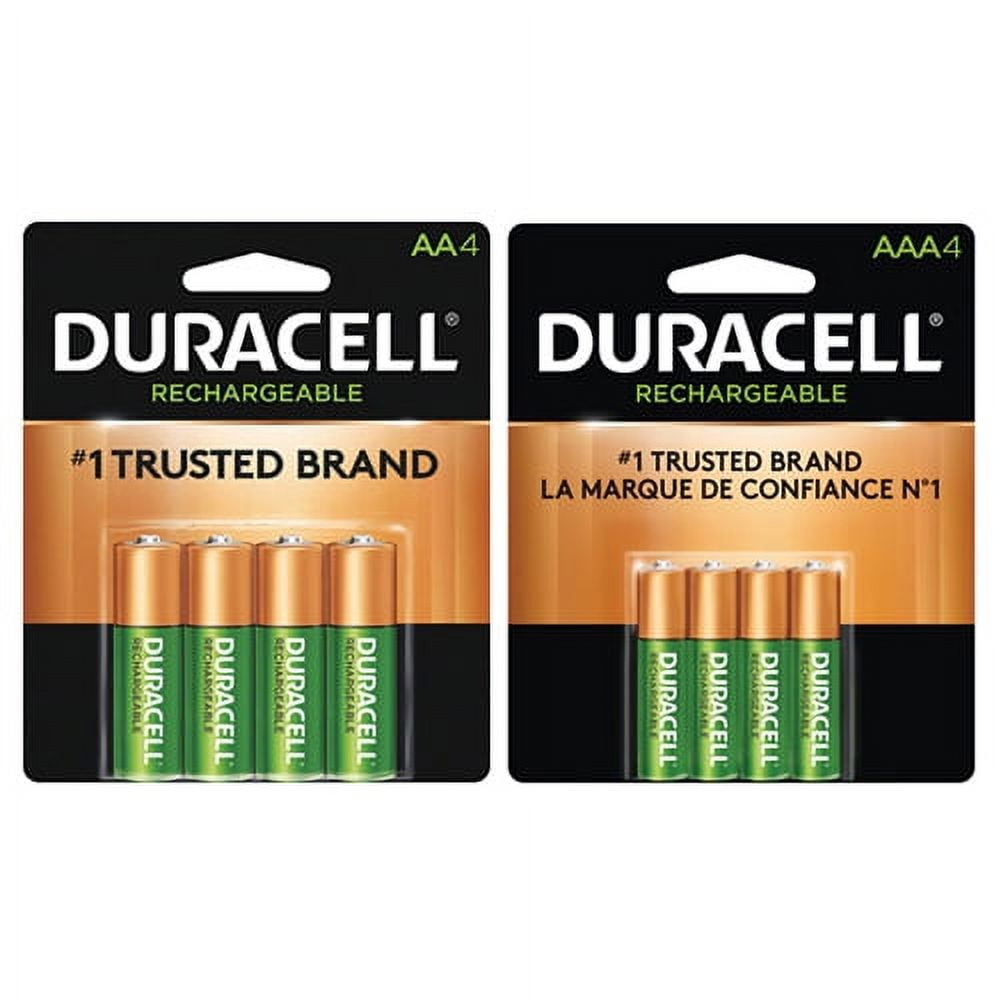 4 AA (2500 mAh) + 4 AAA (900 mAh) Duracell Rechargeable Battery Combo
