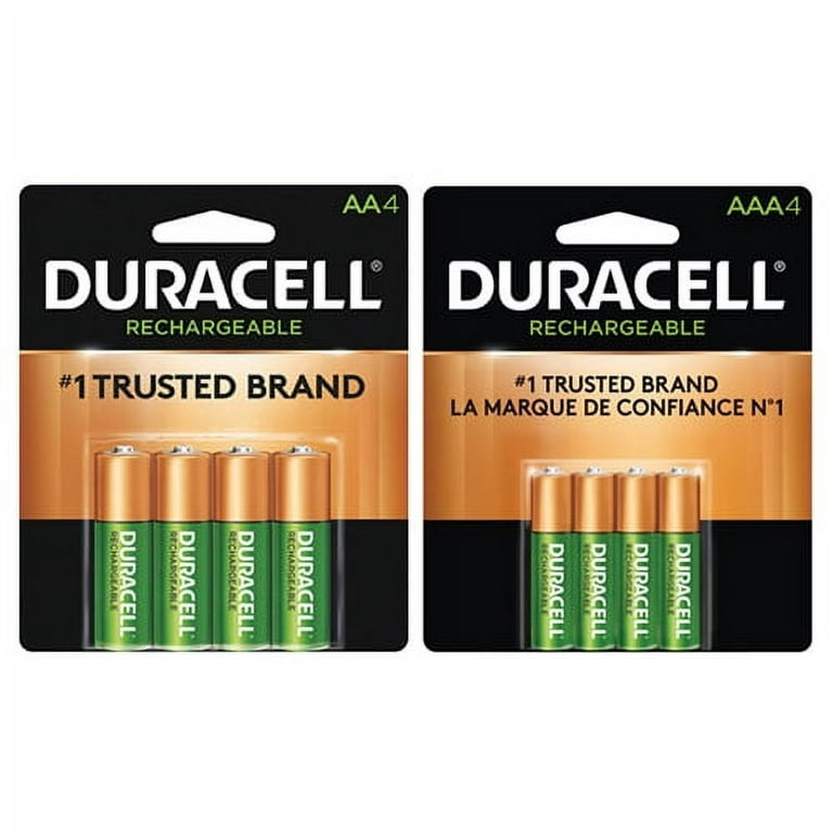 4 AA (2500 mAh) + 4 AAA (900 mAh) Duracell Rechargeable Battery Combo