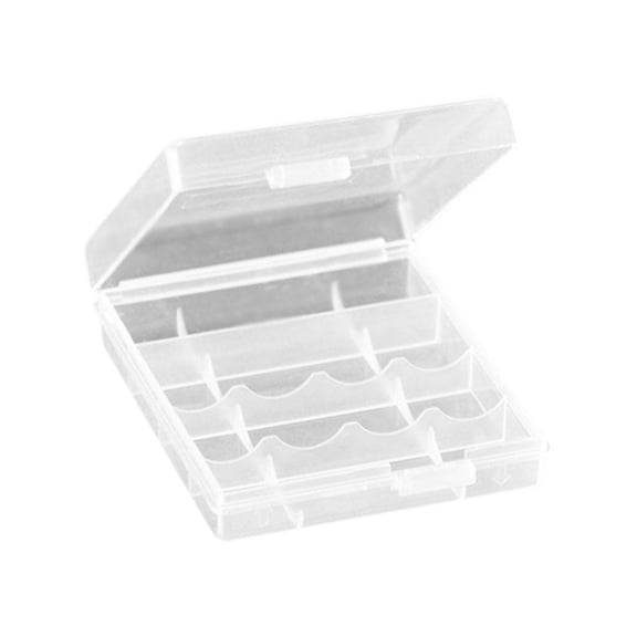4 AA Battery Storage Case Holder Organizer Box for AAA Batteries, PC Material, Portable