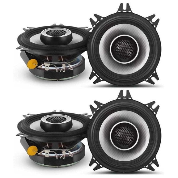 (4) ALPINE S-S40 140 Watt 4" Coaxial 2-Way Car Audio Speakers