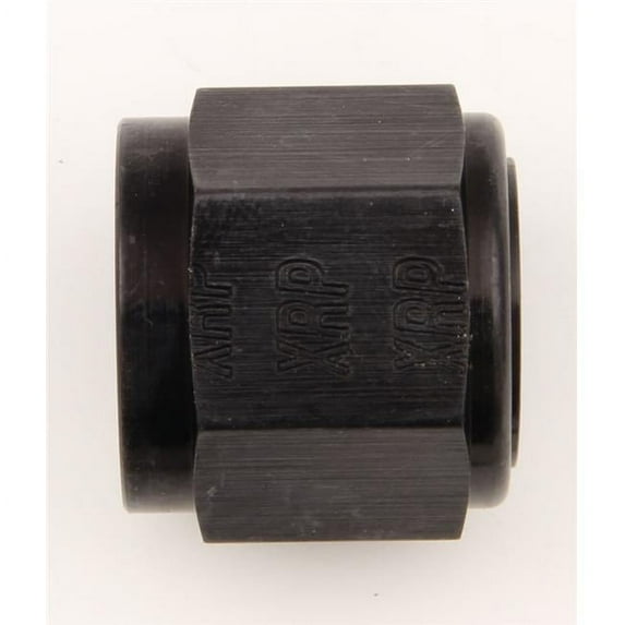 4 AN Aluminum Cap Fitting - Black Anodized