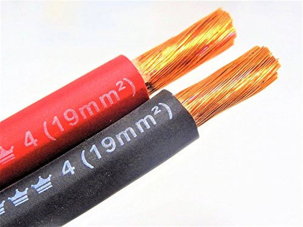 10' EXCELENE 1/0 AWG WELDING/BATTERY CABLE BLACK 600V MADE IN
