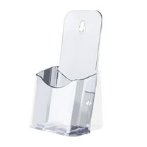 4" Acrylic Brochure Holder - Clear Wall Mount & Countertop Display Stand for Flyers, Menus, Business Cards - Professional Literature Organizer