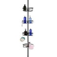 thumbnail image 1 of 4 Adjustable Shelves Rustproof Corner Shower Caddy Flat Shelf, Matt Black, 1 of 1