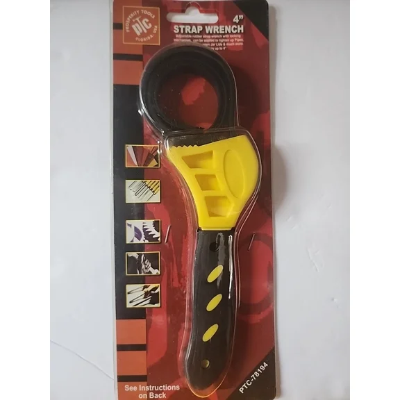 4" Adjustable Strap Wrench Oil Fuel Filter Bottles Jars Lids & More