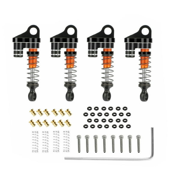 4* Alloy Metal 1/24 RC Car Crawler Threaded Shock Absorber for Axial SCX24 90081