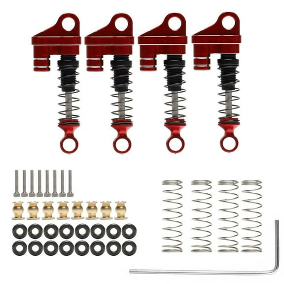 4* Alloy Metal 1/24 RC Car Crawler Threaded Shock Absorber for Axial SCX24 90081