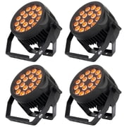 4 American DJ 18P HEX IP 18 x 12W Outdoor RGBAW+UV LED DMX Par Can Wash Lights