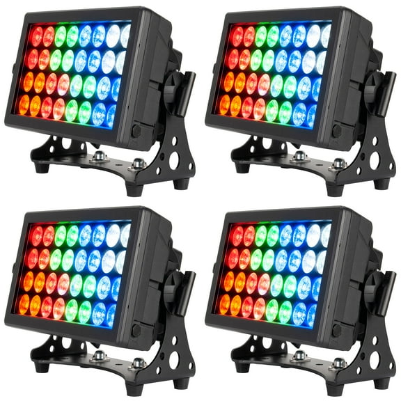 (4) American DJ 32 HEX PANEL IP RGBAW+UV DMX Outdoor Wash/Blinder/Strobe Lights