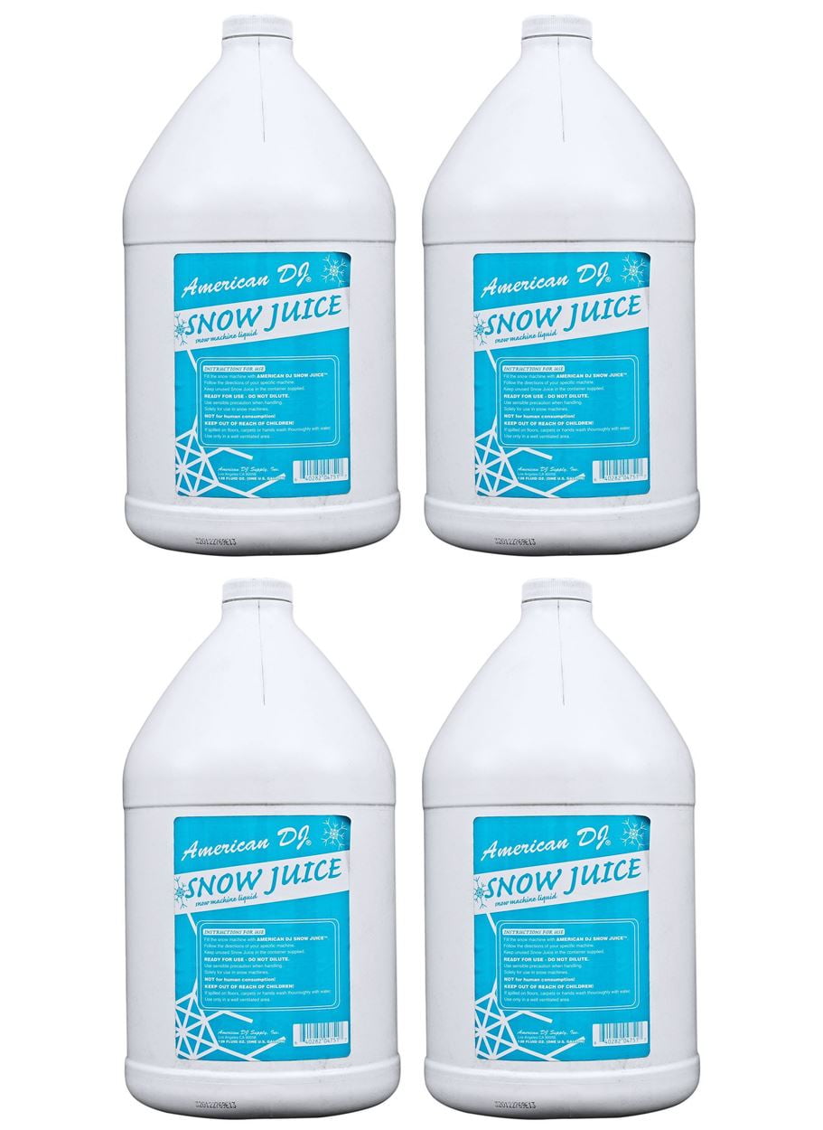 (4) American DJ Snow Gal Gallon of Snow Fluid for Snow Flurry Machine