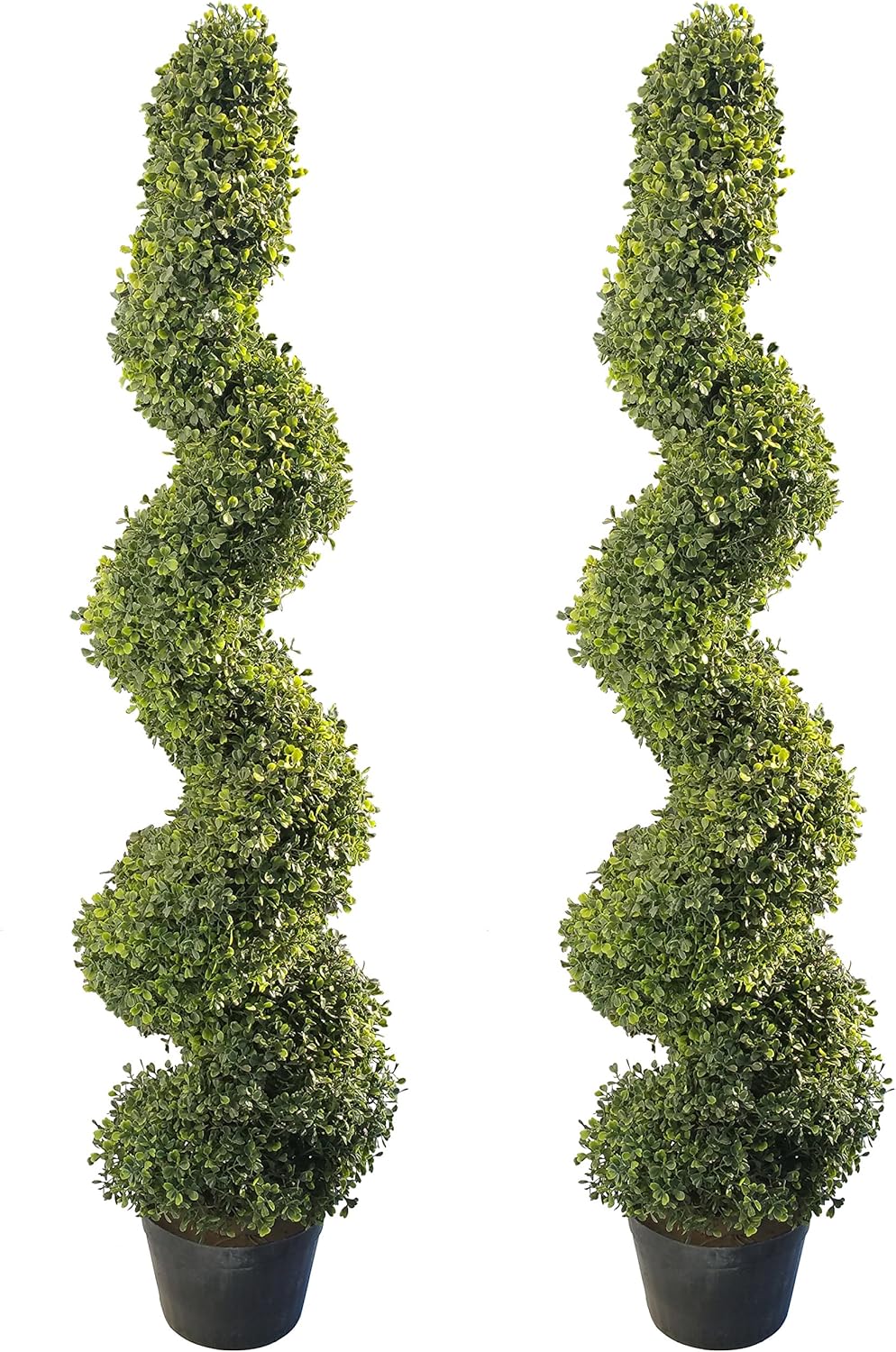 4 And 5 Foot Artificial Spiral Topiary Trees For Home Decor, Fake Boxwood Trees For Garden Store