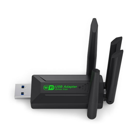 4 Antennas Wireless USB Adapter 1300Mbps Fast Speed Double Band WiFi 2.4/5Ghz