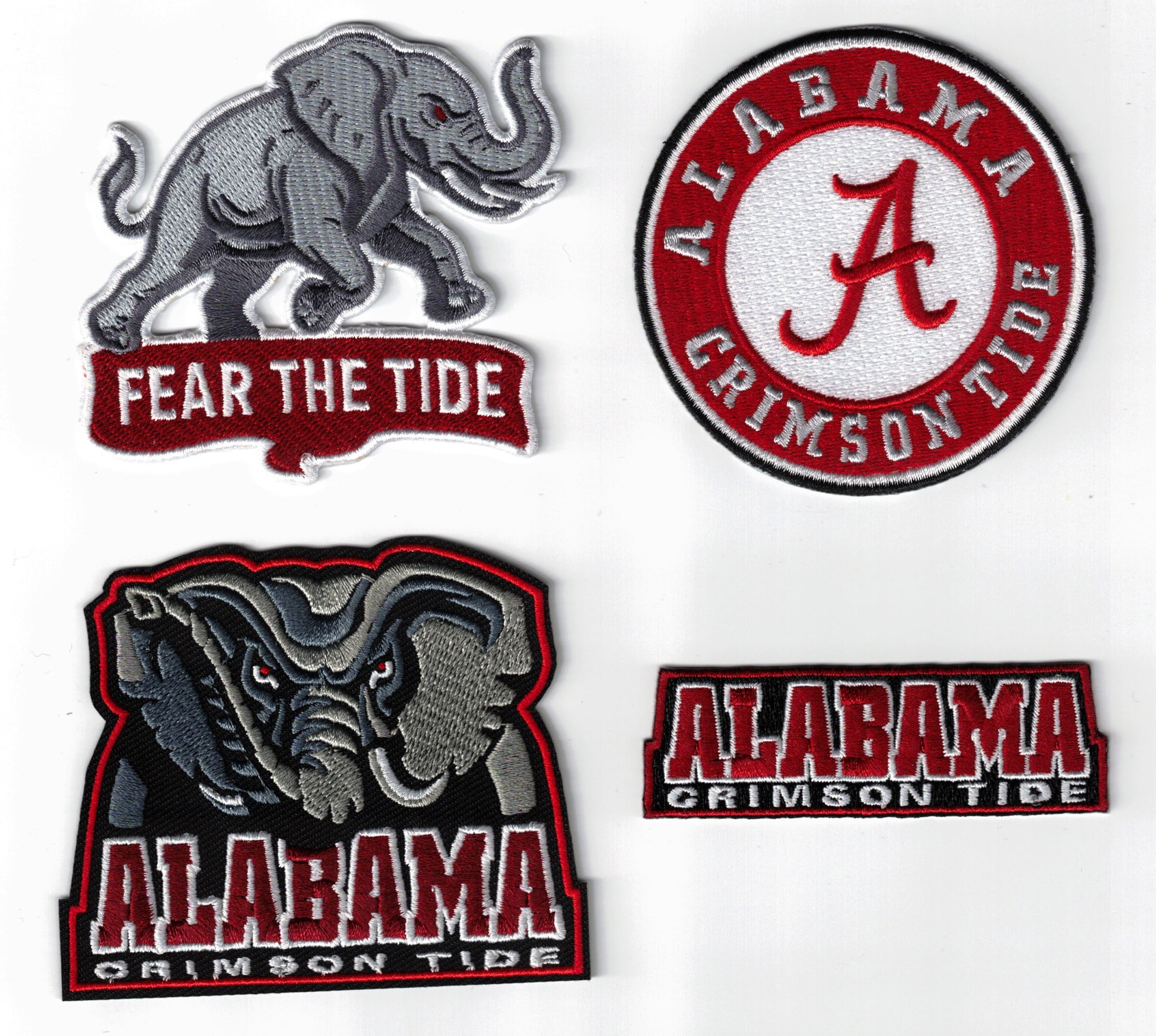 (4) Alabama Crimson Tide Embroidered 3in Patches - Walmart.com