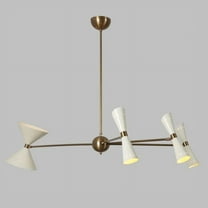 4 Arm 8 Light Stilnovo Style Mid Century Modern Sputnik Chandelier – Raw Brass Handcrafted Pendant Ceiling Light Fixture