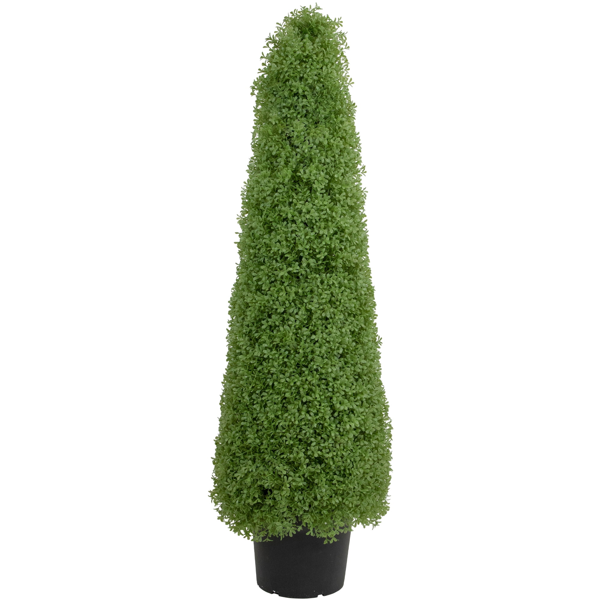 4' Artificial Boxwood Cone Topiary Tree with Round Pot  Unlit - 13
