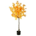thumbnail image 1 of 4" Artificial Maple Artificial Tree in Natural Plastic Pot, by Nearly Natural, 1 of 4