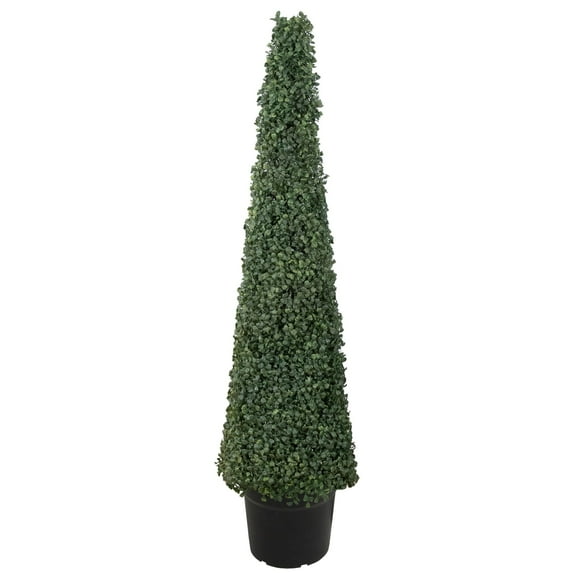 4' Artificial Two-Tone Boxwood Topiary Tree with Round Pot Unlit - 11