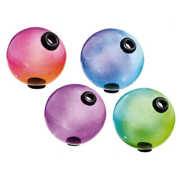 4" Askew Glass Orbs, 4 Asst. Colors