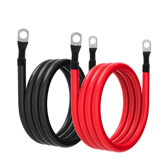 4 Awg Pure Copper Power Wire Set 6ft For Automotive Solar Marine Boat Rv